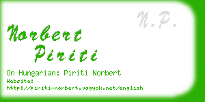 norbert piriti business card